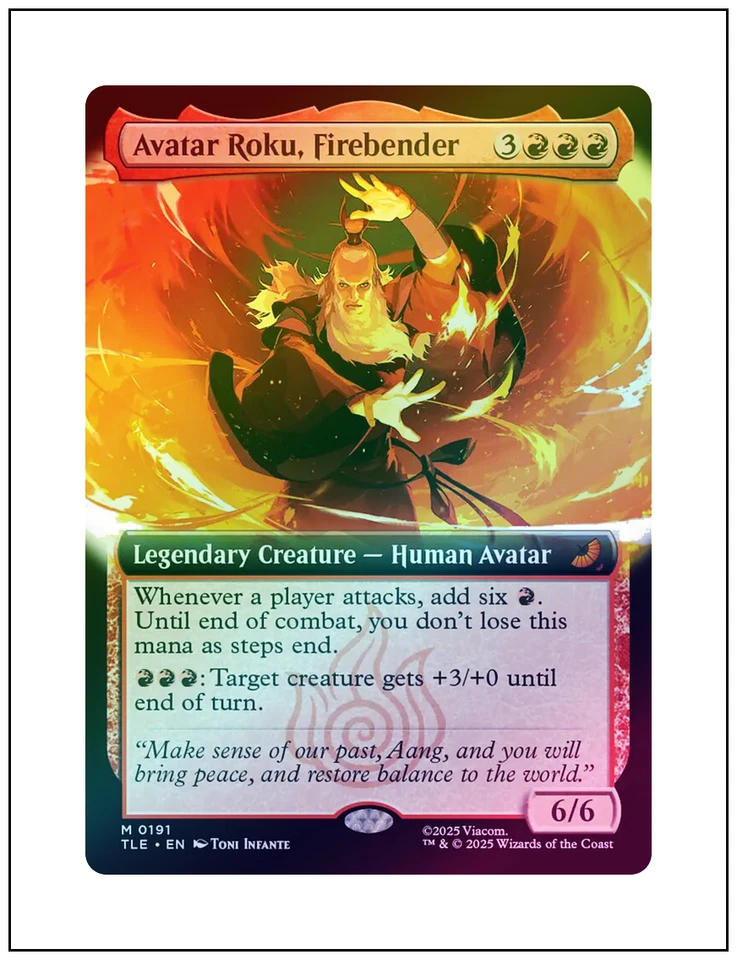 1x Avatar Roku, Firebender, Extended Art Foil, Avatar, Magic MTG NM - Image 1 of 1