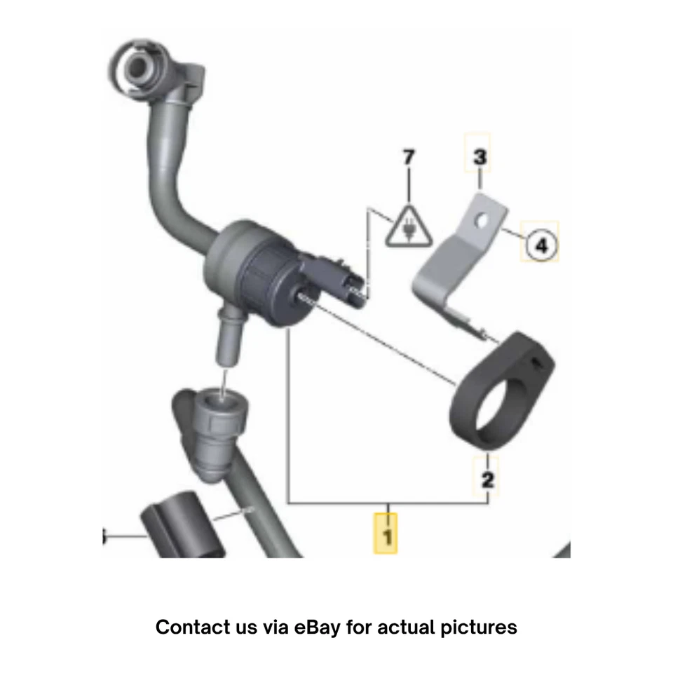 2012 Mini Cooper Fuel Tank Breather Valve OEM 13907624538 - Image 1 of 4