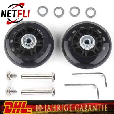 Gepäckkoffer Ersatzräder Ersatz Für Gummi Rollen Räder Mute Gepäck Koffer Wheels - Bild 1 von 4