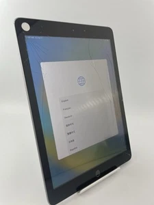 Apple iPad 5th Gen A1822 Grey 9.7" iPadOS Tablet Cracked Spares And Repairs #C - Picture 1 of 24
