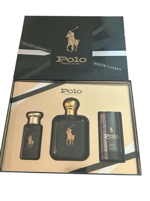 POLO RALPH LAUREN 3 PCS GIFT SET MEN 4 OZ EDT SP 1 OZ EDT SP 2.1 OZ DEODORANT - Image 1 of 4