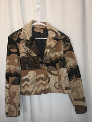 Chaqueta The Painted Pony Southwestern Grande Cultivo Ecléctico Artístico Vaquera Años 90 Foto 1 de 4