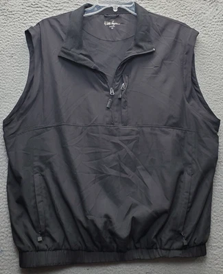Chaleco de golf Walter Hagen para hombre XL negro forrado de malla sin mangas dobladillo elástico cremallera 1/4 Foto 1 de 4