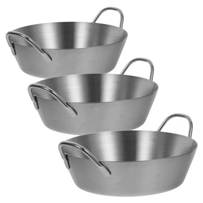  3 Pcs Insalatiere Acciaio Inox Ciotole Per Salse Di Preparazione Inossidabile - Immagine 1 di 4