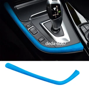 Recorte de panel lateral de cambio de marcha para consola azul gamuza para BMW Serie 3 4 F30 3GT 2013-19 - Imagen 1 de 10