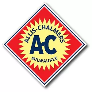 Allis Chalmers Vintage Logo Decal 4.75X4.75" Repro Milwaukee Tractor Sticker - Picture 1 of 2