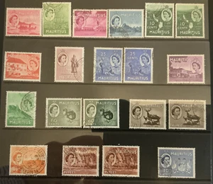 Mauritius Elizabeth 1953 Definitives SG 293/306 & a Shades VFU C/V £42.60 - Picture 1 of 2