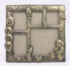 Metal Brass Tone Multi-Photo Baby Collage Memory Picture Frame Bunny Bottle Toys