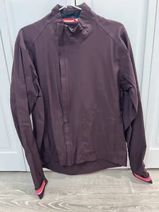 RAPHA purple burgundy fig cycling Logo bike Waterproof polyester Jacket Size L - Picture 1 of 4