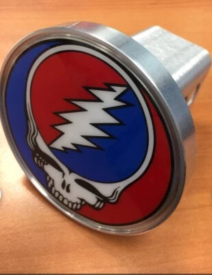 Grateful Dead Stealie Hitch Cover - Silver Aluminum fits 2” receivers - Image 1 of 2