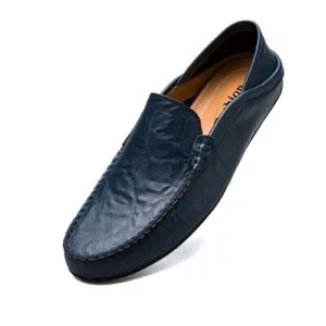 Loafers Mens Premium Genuine Leather Shoes Fashion Slip On Driving Shoes Casual - Picture 1 of 30