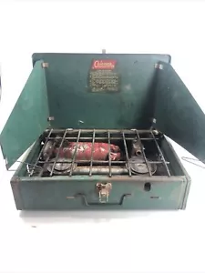 Vintage Coleman 425E Double Burner Gas Cook Camping Stove - Picture 1 of 10