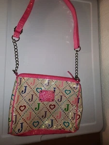 Justice Girl's Crossbody Bag Purse Pink, Multi-Colored, Glittery - Picture 1 of 7