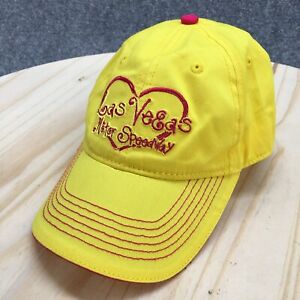 Las Vegas Motor Speedway Baseball Cap Hat Youth Yellow Pink One Size Adjustable