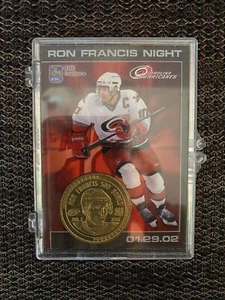 RON FRACIS NIGHT Carolina Hurricanes 2002 Commemorative Card & Coin in box set - Picture 1 of 4