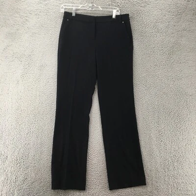 Pantalones rectos chinos Anne Klein para mujer 6 (actuales 32x32) negros tiro medio bolsillos Foto 1 de 4