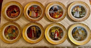 Lot 8 Franklin Porcelain Limited Edition Crafted In Bavaria Grimm’s Fairy Tales - Picture 1 of 12