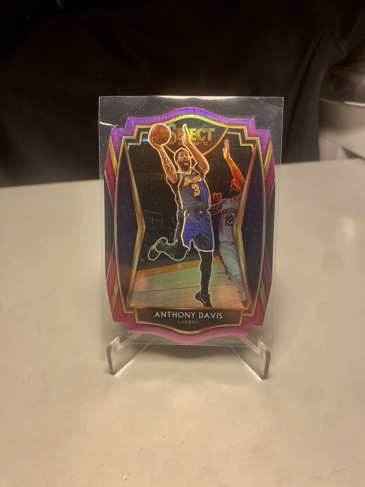 2020-21 Select Anthony Davis Premier Level Purple Prizm Die Cut /99 Lakers