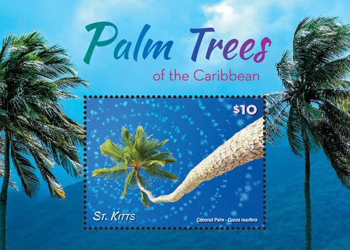 SAINT KITTS 2015 - PALM TREES OF THE CARIBBEAN STAMP SOUVENIR SHEET - MNH - Image 1 of 1