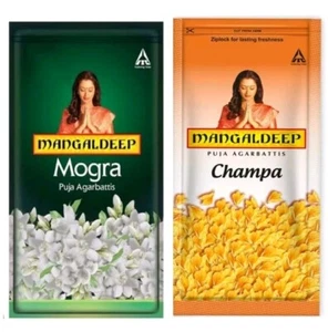 MANGALDEEP MOGRA AND CHAMPA COMBO PACK INCENSE STICKS 108 STICKS EACH PACK - Picture 1 of 1