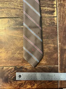 Christian Dior Brown Striped Necktie - Picture 1 of 2