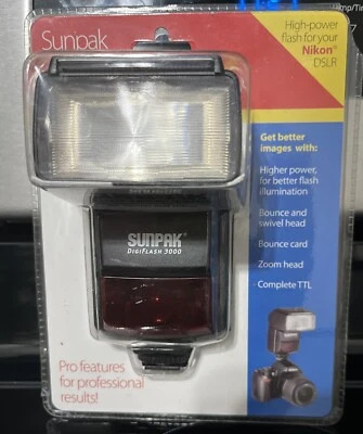 ELECTRONIC FLASH For Cameras- Sunpak DigiFlash 3000  for Nikon DSLR - Image 1 of 4
