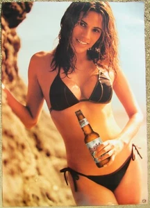Hot Brunette Girl In Bikini Coors Light Beer Poster/Schild 2003 New Mancave - Bild 1 von 2