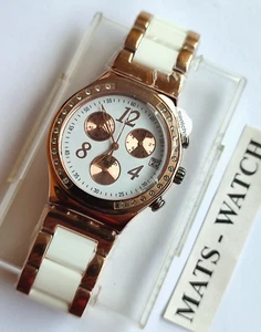 SWATCH+IRONY CHRONO+YCG406G DREAMWHITE ROSÉ+NEU/NEW - Bild 1 von 3