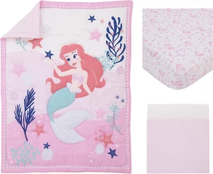 The Little Mermaid Ariel 3Piece Crib Bedding Set -Comforter, Sheet & Dust Ruffle - Picture 1 of 7