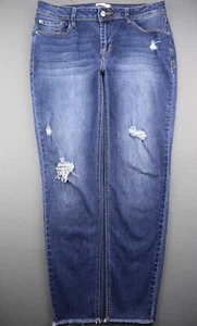 Women's Kensie Jeans Mid Rise Skinny Distressed 5 Pocket Sz 10/30 (Msr 31x26) - Picture 1 of 9