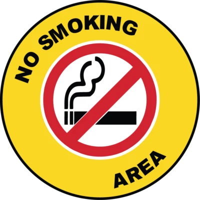 LEETPRINTS NO SMOKING AREA - OFFICE BUSINESS INDUSTRIAL RETAIL | Adhesive Vinyl Sign Decal