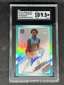 2021 Topps Chrome OTE Ausar Thompson Aqua Refractor Auto RC #’d 29/99 - SGC 9.5