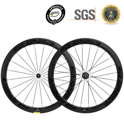 UCI Superteam 700C Tubeless Wheels 50mm Carbon Wheelset Road Bicycle 25mm Wheels