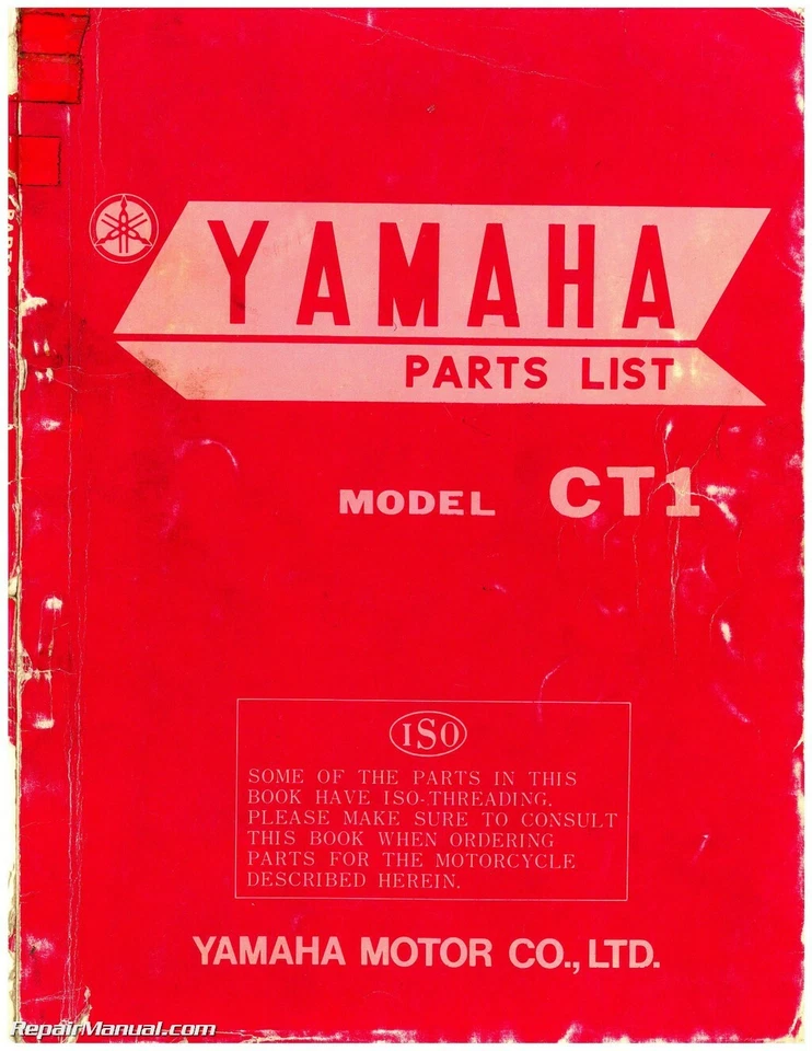 Yamaha CT1 1969 serie manual de piezas Foto 1 de 1