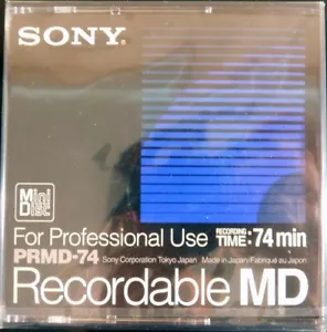 SONY PRMD-74 -Recordable Blank Minidisc for Professional Use, Sealed. ultra rare - Picture 1 of 3