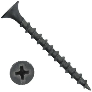 DRYWALL SCREWS: Gray/Black Phosphate Coarse Screws (1"-3") Phillips Wood Screw - Picture 1 of 1