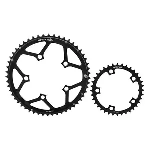 Origin8 Thruster Chainring Set 36/52T 2x 110 BCD 5-Bolt 10/11-Speed Aluminum Blk - Picture 1 of 1