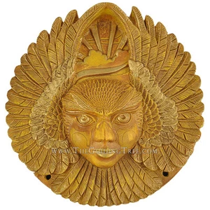 Ariel Bird Goddess of Air by Wall Plaque Oberon Zell - Golden Finish - Picture 1 of 3