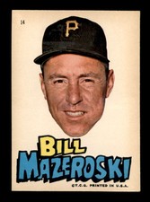 1967 Topps Pirates Stickers #14 Bill Mazeroski   EXMT X2951329
