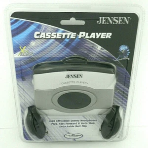 JENSEN PORTABLE CASSETTE PLAYER SC-6 XTRA BASS HEADPHONES VINTAGE NIP SEALED - Picture 1 of 7