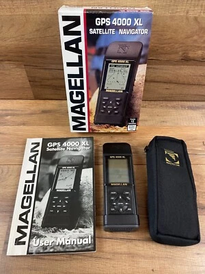Magellan GPS 4000 XL Handheld Satellite Navigator with Box Case Manual Bundle - Image 1 of 4