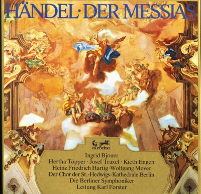 HANDEL Der Messias BJONER TOOPER TRAXEL FORSTER Eurodisc 70405 3LP Gold Label - Image 1 of 3