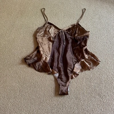 Skims Nude Print Silk Teddy Bodysuit, Size 3X NWT - Image 1 of 3