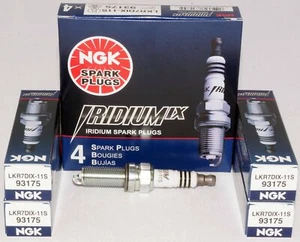 Pack of 4 Genuine NGK 93175 Iridium IX Spark Plugs LKR7DIX11S - Picture 1 of 8