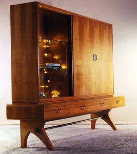 XL Wohnzimmer Schrank 60er Highboard mid century Sideboard danish teak design - Bild 1 von 20