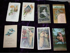 Lote de 23 postales de principios de 1900 vacaciones cumpleaños saludos y amor - Imagen 1 de 11