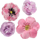 Watercolor Mulberry Paper Flowers-Amethyst, 2" to 3" 4/Pkg