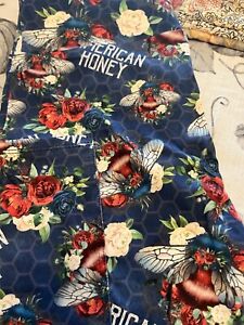 Closeout Americana Floral & Bees   Themed Leggings Quality Fabric OS