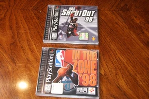 NBA In the Zone 98 & NBA Shootout 98 PS1 PlayStation 1 Complete - Picture 1 of 14