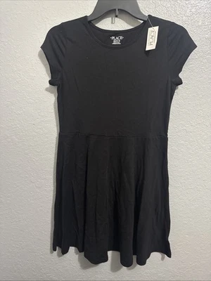 Childrens Place Girls School Uniform Dress Size XXL 16  Black Short Sleeve - Image 1 of 4
